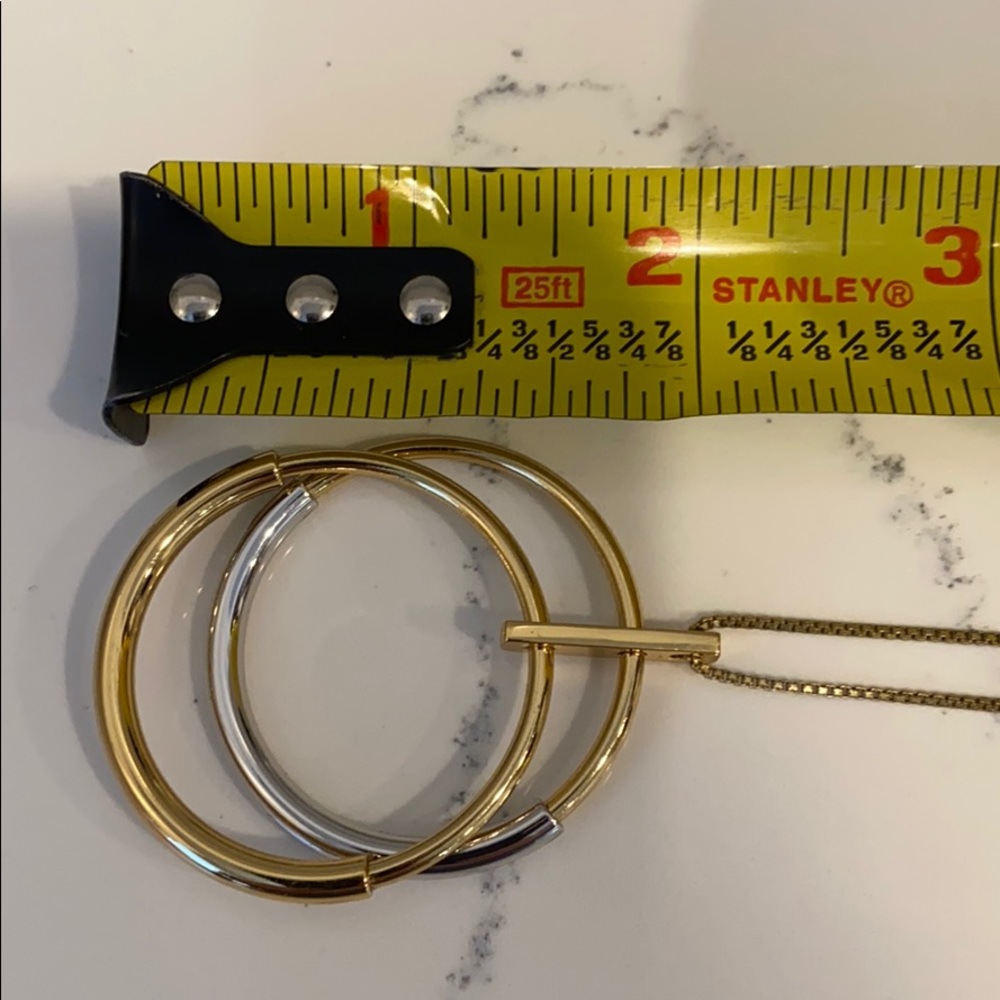 Jenny bird new double ring silver & gold necklace - Picture 5 of 6